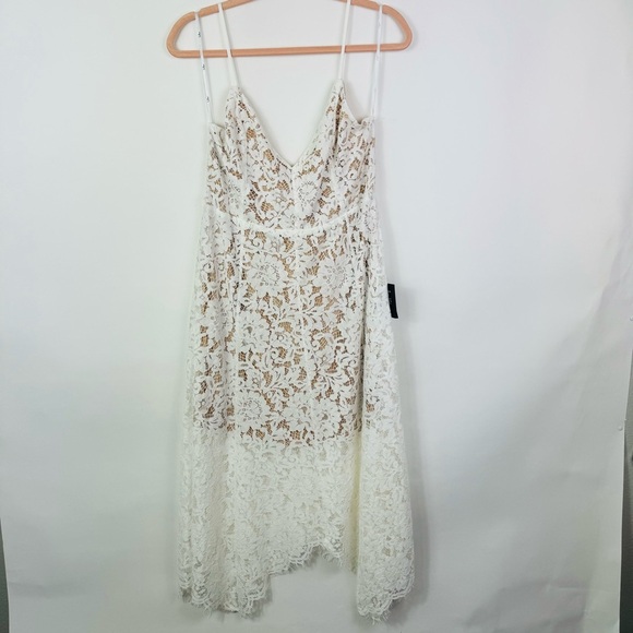 LULU'S One Wish White Lace Midi‎ Dress Size Large NWT - Picture 6 of 14